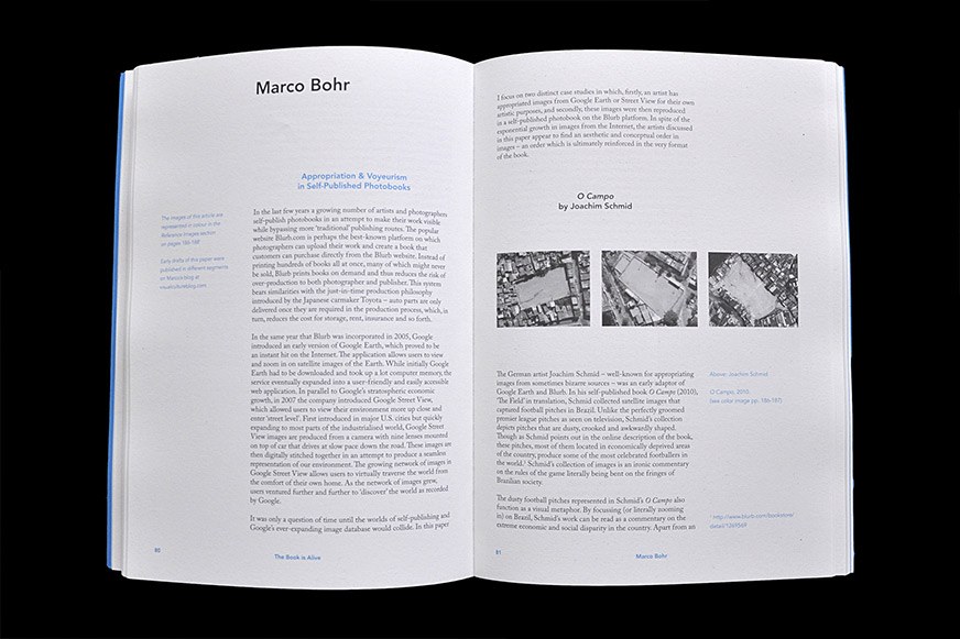 An inside spread of the The Book is Alive publication
