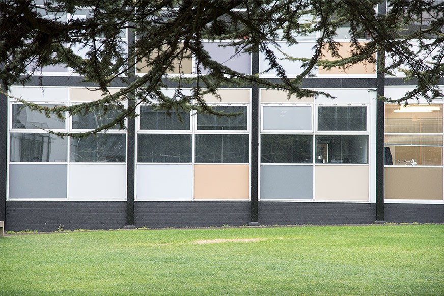 UCA Canterbury external colored panels