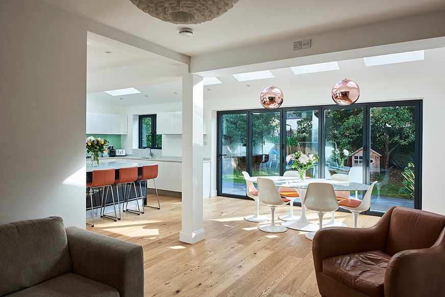 View of a house extension by Kantec in London.