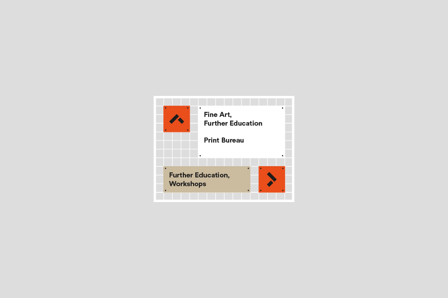 Animation of the UCA Canterbury signage system options and combinations.