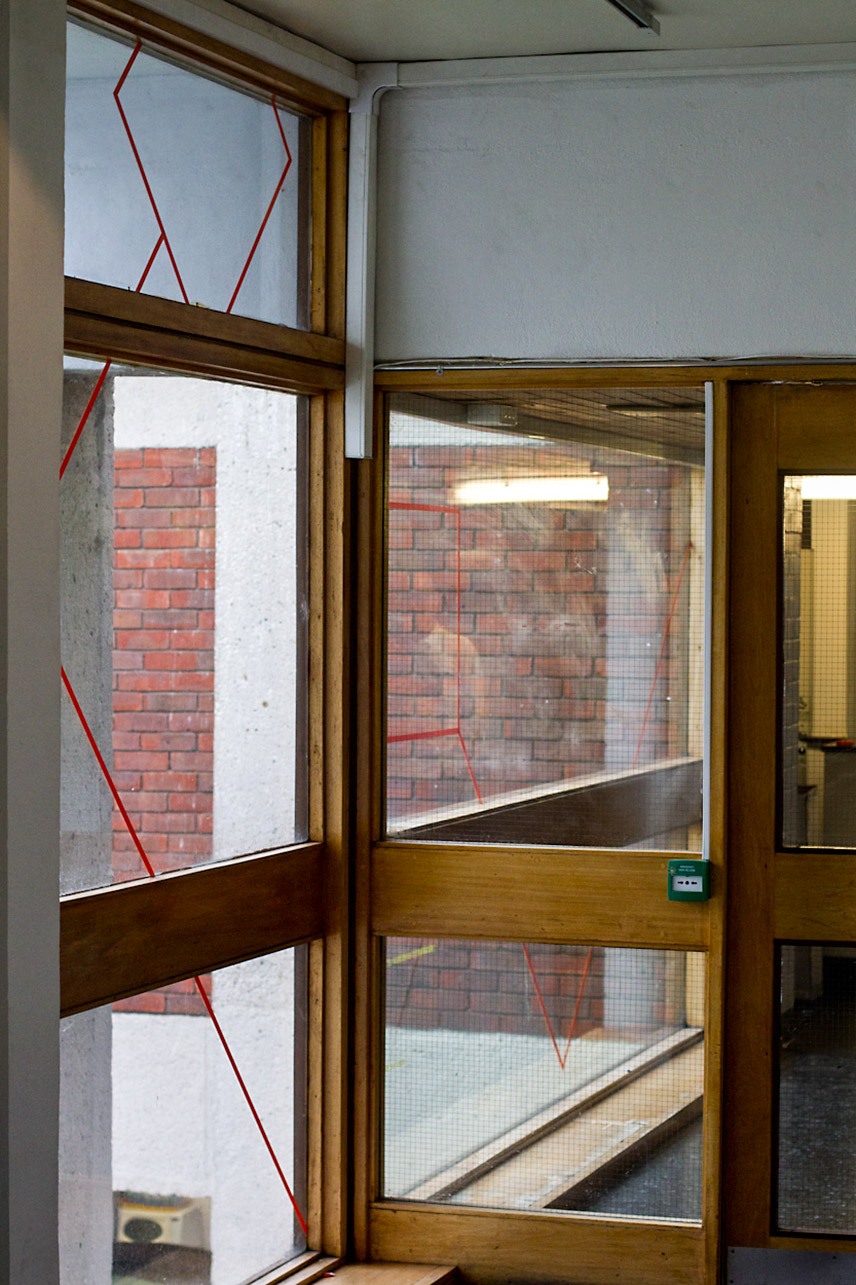 Internal view of window show graphics